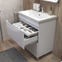 Тумба под раковину VIGO Grani 70 напольная белый (202) — фото 4, Тумбы под раковину