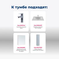 Тумба под раковину Aquanet Алвита new 70 2 дверцы, серый арт-00303903 — фото 7, Тумбы под раковину