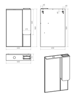 Зеркальный шкаф арт-П-Чег-02065-01П — фото 5, Зеркальные шкафы в ванную
