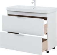 Товар: Тумба с раковиной Aquanet Ирис new 100 напольная 2 ящ. цв.белый глянец 00342096 - фото 12 Тумба с раковиной Aquanet Ирис new 100 напольная 2 ящ. цв.белый глянец 00342096 — фото 12, Тумбы с раковиной