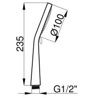 Душевой набор AZARIO MANO: душевая лейка, шланг, штанга, хром арт-AZ-15782010 — фото 1, Душевые гарнитуры на штанге