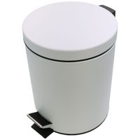 GIFORTES Ведро д/мусора 5 литров круглое, с крышкой SOFT CLOSE, белый матовый 32671 — фото 1, Мусорные ведра