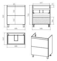 Тумба под раковину арт-П-Атл-01070-0112Я — фото 5, Тумбы под раковину