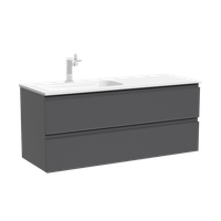 Тумба подвесная SANCOS Folk левая 1195х445х500, c двумя ящиками оснащенными доводчиками, Grey soft, арт.FL120LGS — фото 5, Тумбы под раковину