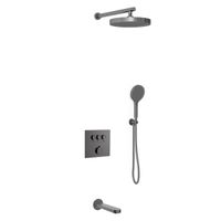 Душевой комплект Inspire встраиваемый, вороненая сталь арт-VSFW-431I2GM — фото 1, Встраиваемые душевые комплекты