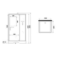 Душевая кабина Niagara Standart (100х100х200) квадрат,поддон 15см,распашная,проф.белый,без крыши,3 места арт-ST100/15Q/BK — фото 11, Душевые кабины