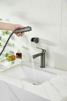 Смеситель для раковины с гигиеническим душем BELZ, оружейная сталь, арт-B12713-3 — фото 11, Смесители для раковины