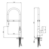 Смеситель для кухонной мойки Azario с фильтром для воды, гибкий излив, керамический картридж, хром арт-AZ-WAA569158C — фото 1, Смесители для кухни