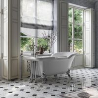 IMPERO Ванна 180x87хH76 см. белая, на лапах "LEONE" STANDART слив/перелив хром 26927 — фото 2, Ванны