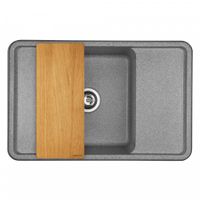 Мойка для кухни Беллис 78 780x510x250 мм, прямоуг., серый 1A725032BS230 — фото 3, Кухонные мойки