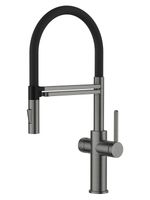 Agger Elegant смеситель для кухни однорычажный с каналом для питьевой воды и гибким изливом, оружейная сталь матовая арт-A3252555 — фото 1, Смесители для кухни