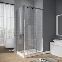 Душевой угол Veconi Rovigo RV-028, 1200х900х1950, хром, прозрачное стекло RV028B-12090-01-C8 — фото 2, Душевые уголки