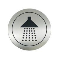 Табличка Nofer душевая зона 16725.2.S — фото 1, Таблички для санузла и общественных мест