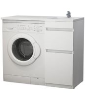 тумба Модерн 375 (Даллас-1000) DВ2 напольная, белая без умывальника 375х480х858 MFR79601WT — фото 1, Комоды и тумбы для ванной комнаты