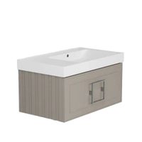 Товар: Тумба под раковину подвесная La Fenice Cubo FNC-01-CUB-C-80, бежевая - фото 1 Тумба под раковину подвесная La Fenice Cubo FNC-01-CUB-C-80, бежевая — фото 1, Тумбы под раковину