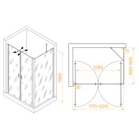 Душевой уголок RGW PA-144B (PA-104B+Z-050-2B+O-204B) 1200x900 060814429-14 — фото 1, Душевые уголки