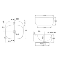Раковина Scarabeo MOON накладная без перелива с одним отверстием цвет белый арт-5504 — фото 4, Раковины накладные