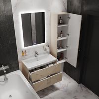 Товар: Тумба подвесная "ЛУКСОР-60 см" с 2-я ящ. беж. матовая (ум. Блисс-60 см.) 106053 - фото 4 Тумба подвесная "ЛУКСОР-60 см" с 2-я ящ. беж. матовая (ум. Блисс-60 см.) 106053 — фото 4, Комоды и тумбы для ванной комнаты