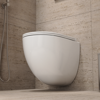 Унитаз подвесной Grossman (520х360х400) безободковый,белый с тонкой крышкой,микролифт,смыв торнадо,закрытое дно,1 место арт-GR-4411SQC — фото 4, Подвесные унитазы