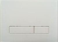 KK-POL 350/PPB/125-00-00 M16 Стеклянная панель смыва для инсталляции, цвет белый матовый — фото 1, Панели