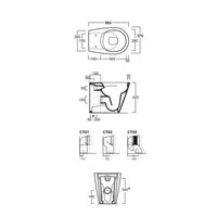Унитаз SIMAS GAMBASSI напольный приставной безободковый цвет белый GA01 — фото 3, Подвесные унитазы