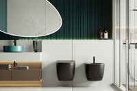 Комплект ABBER унитаз AC1100MB черный матовый с инсталляцией AC0105 и кнопкой AC0120MB, биде AC1150MB с инсталляцией AC0101P AC1100MB-AC0105-AC0120MB-AC1150MB-AC0101P — фото 2, Комплекты унитаз + инсталляция