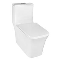 Унитаз-моноблок AZARIO STOUN 405х750х780 напольный, безободковый, в комплекте с сиденьем дюропласт микролифт, белый арт-AZ-1109 — фото 1, Напольные унитазы