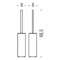 Ершик COLOMBO DESIGN LOOK напольный цвет хром арт-B1626 — фото 2, Ершики для унитаза