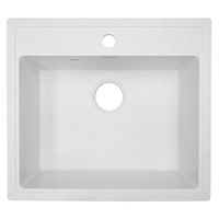 Товар: Кухонная мойка AZARIO Onda 565x505x200 искусственный мрамор, сифон в комплекте, цвет белый крап арт-CS00105225 - фото 4 Кухонная мойка AZARIO Onda 565x505x200 искусственный мрамор, сифон в комплекте, цвет белый крап арт-CS00105225 — фото 4, Кухонные мойки