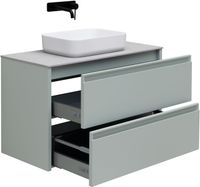 Тумба под раковину Allen Brau Fantasy 100 папирус матовый арт-1.11003.PWM — фото 6, Тумбы под раковину