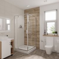 Душевое ограждение Niagara Nova NG-6601-08 (90х90х195) квадрат,хром,дверь распашная,стекло прозрачное,1 место арт-660108111 — фото 2, Квадратные душевые уголки