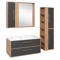 Зеркальный шкаф MELBOURNE 100 /универсальный/дуб/серый/ AQUA DE MARCO 1100GCMEL/V.2.0 — фото 7, Зеркальные шкафы в ванную