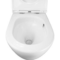 Унитаз приставной Azario Grado 365х570х410 безободковый, смыв "Торнадо", в комплекте с быстросъемным сидением микролифт арт-AZ-2141D-UQ1 — фото 7, Приставные унитазы