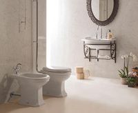 Биде GLOBO PAESTUM Напольное приставное с одним отверстием цвет белый PA009BI — фото 2, Биде напольные