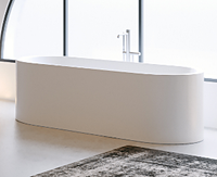 B130001105 VALOR ванна 170х72 белая матовая RIHO — фото 1, Ванны из искусственного камня