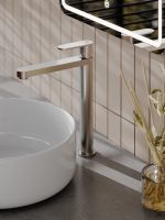 Товар: Agger Sweet смеситель для накладной раковины однорычажный высокий, сатин матовый арт-A2712122 - фото 2 Agger Sweet смеситель для накладной раковины однорычажный высокий, сатин матовый арт-A2712122 — фото 2, Смесители для раковины