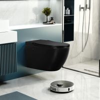 Унитаз ABBER Bequem AC1108PMB подвесной черный матовый с импульсным смывом — фото 14, Подвесные унитазы