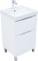 Тумба с раковиной Aquanet Алвита new 50 (Flat) напольная 2 ящ. цв. белый матовый 00345673 — фото 5, Тумбы с раковиной