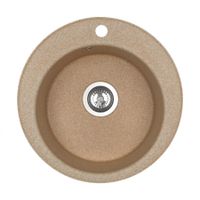 Мойка кухонная ШЕЛЛИ 50, круглая, песочный 1A734732SS220 — фото 1, Кухонные мойки