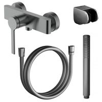 Смеситель для душа Azario VINCENTE с ручным душем, керамический картридж, без излива, графит арт-AZ-VRZ338326AJ — фото 6, Смеситель для душа