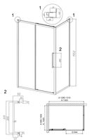 Товар: Душевое ограждение Grossman Cosmo 100.K33.02.130.42.00-200.K33.02.100.42.00 (130х100х195) раздвижная,графит сатин,стекло прозрачное,2 места арт-120.K33.02.1310.42.00 - фото 9 Душевое ограждение Grossman Cosmo 100.K33.02.130.42.00-200.K33.02.100.42.00 (130х100х195) раздвижная,графит сатин,стекло прозрачное,2 места арт-120.K33.02.1310.42.00 — фото 9, Прямоугольные душевые уголки