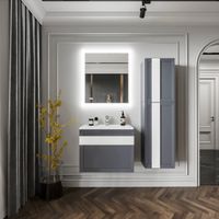 Комплект мебели для ванной Бриклаер БЕРЛИН 70SB, оникс серый — фото 1, Комплекты мебели для ванной