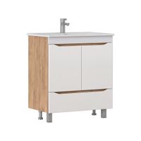 Тумба под раковину VIGO Grani 75 напольная дуб золотой (tn.GRI.OSK.75.2D.1Y дуб золотой) — фото 1, Тумбы под раковину