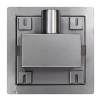 Трап для душа AZARIO 150х150 цельнометаллический, перфорированная решетка, горизонтальный выпуск арт-AZZ1150 — фото 3, Трапы для душа