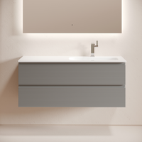 Тумба подвесная SANCOS Folk правая 1195х445х500, c двумя ящиками оснащенными доводчиками, Ergraut soft, арт. арт-FL120RES — фото 1, Тумбы под раковину