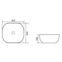 Раковина-чаша Azario 410x410x150 накладная, овальная, белый глянец арт-AZ-2144 — фото 3, Раковины накладные
