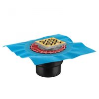 Трап BERGES водосток ZENTRUM Antik 100х100, золото глянец, выпуск D50/75/110 H74 вертикальный арт-092464 — фото 6, Трапы для душа