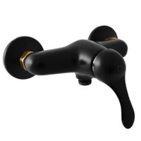 L081.5CMATZ LABE - смеситель для душа, ЦВЕТ ЧЕРНЫЙ МАТОВЫЙ/ЗОЛОТО — фото 1, Смеситель для душа