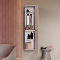 Товар: Подвесной пенал 35 см с двумя дверьми в цвете серый туман PUR0535ST - фото 2 Подвесной пенал 35 см с двумя дверьми в цвете серый туман PUR0535ST — фото 2, Пеналы для ванной комнаты