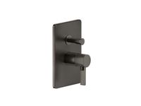 Смеситель для душа, Gessi, Inciso, тип открывания воды-однорычажный, тип установки-встраиваемый, внутренняя часть-необходимо заказать, цвет-Aged Bronze, с подключением на 1/2", на две позиции с автоматическим переключателем арт-58079.187 — фото 2, Смеситель для душа